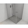 Mexen Roma Duo Duschkabine schwenkbar 90 x 80 cm, transparent, Chrom - 854-090-080-02-00
