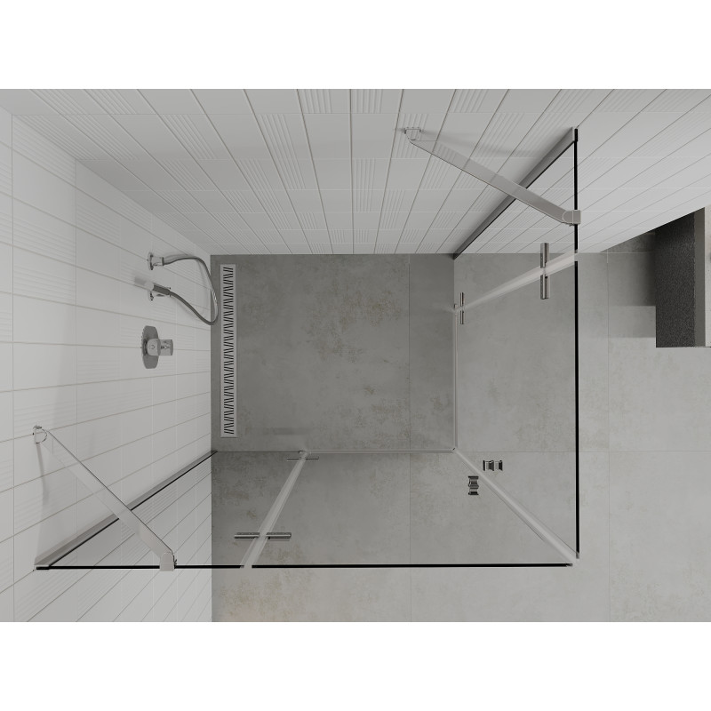 Mexen Roma Duo Duschkabine schwenkbar 100 x 90 cm, transparent, Chrom - 854-100-090-02-00