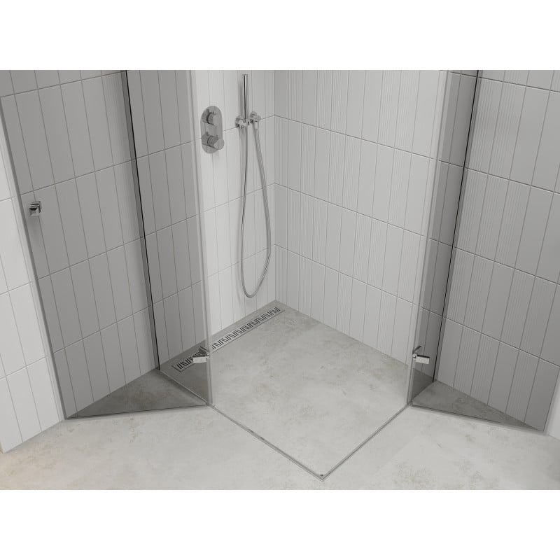 Mexen Roma Duo Duschkabine schwenkbar 110 x 70 cm, transparent, Chrom - 854-110-070-02-00