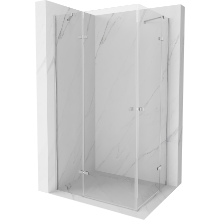 Mexen Roma Duo Duschkabine Schwenkbar 110 x 80 cm, transparent, Chrom - 854-110-080-02-00