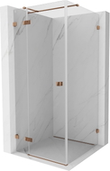 Mexen Lunar T duschkabine schwenkbar links 90 x 90 cm, transparent, roségold - 834T-090-090-60-00-L