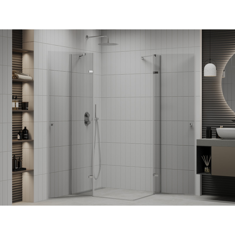 Mexen Roma Duo-Duschkabine schwenkbar 120 x 70 cm, transparent, Chrom - 854-120-070-02-00
