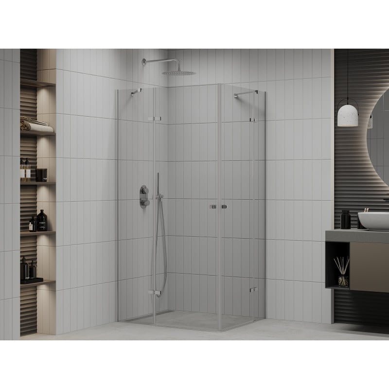 Mexen Roma Duo Duschkabine schwenkbar 120 x 90 cm, transparent, Chrom - 854-120-090-02-00