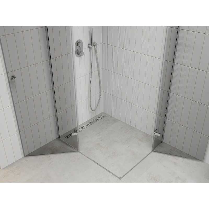 Mexen Roma Duo Pendelduschkabine 120 x 100 cm, transparent, Chrom - 854-120-100-02-00