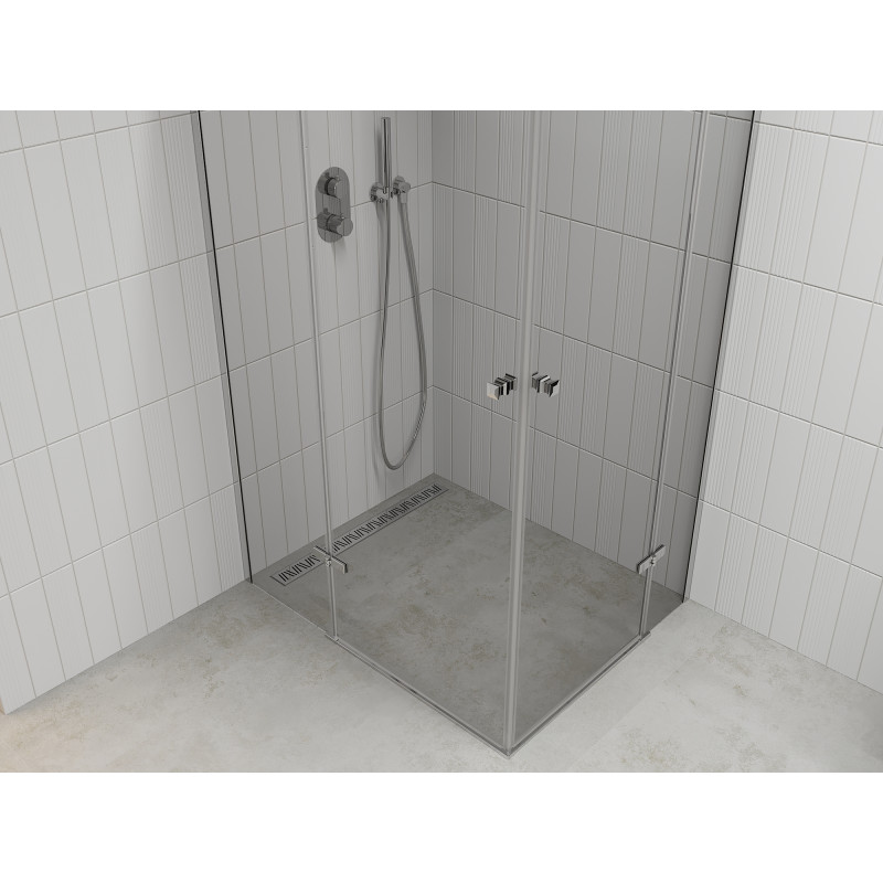 Mexen Roma Duo Pendelduschkabine 120 x 100 cm, transparent, Chrom - 854-120-100-02-00
