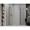 Mexen Roma Duo Duschkabine, Drehbar 80 x 70 cm, Transparent, Gold - 854-080-070-50-00-02