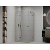 Mexen Roma Duo Duschkabine, Drehbar 80 x 70 cm, Transparent, Gold - 854-080-070-50-00-02