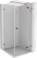 Mexen Lunar T Duschkabine rechts öffnend 80 x 80 cm, transparent, Roségold - 834T-080-080-60-00-P