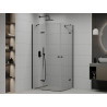 Mexen Roma Duo Duschkabine klappbar 90 x 80 cm, transparent, schwarz - 854-090-080-70-00-02