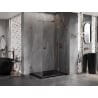 Mexen Lunar T Duschkabine rechts schwingend 90 x 120 cm, transparent, Roségold - 834T-090-120-60-00-P