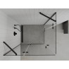 Mexen Roma Duo Duschkabine schwenkbar 100 x 90 cm, transparent, schwarz - 854-100-090-70-00-02