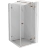 Mexen Lunar T rechte, schwenkbare Duschkabine 100 x 100 cm, transparent, Roségold - 834T-100-100-60-00-P