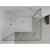 Mexen Roma Duo Duschkabine, 80 x 70 cm, transparent, Chrom + Flat Duschwanne - 854-080-070-01-02-4010