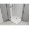 Mexen Roma Duo Duschkabine, schwenkbar 100 x 90 cm, transparent, Chrom + Duschwanne Flat - 854-100-090-01-02-4010