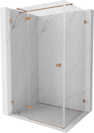 Mexen Lunar T duschkabine schwenkbar links 75 x 110 cm, transparent, gebürstetes kupfer - 834T-075-110-65-00-L