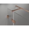 Mexen Lunar T links öffnende Duschkabine 80 x 80 cm, transparent, gebürstetes Kupfer - 834T-080-080-65-00-L