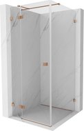 Mexen Lunar T Duschtür links schwenkbar 90 x 90 cm, transparent, gebürstetes Kupfer - 834T-090-090-65-00-L