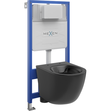 Mexen Lena Unterputz-WC-Set Fenix Slim mit WC-Schüssel, schwarzmatt - 6103322XX85