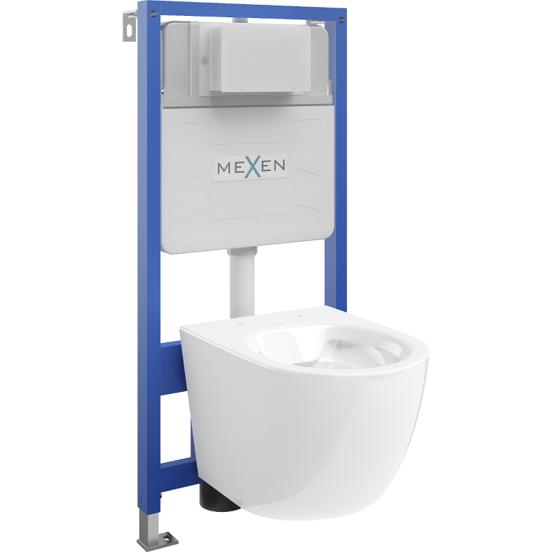 Mexen WC-Unterputzmontageset Felix Slim Rahmen mit WC Lena, Weiß - 6103322XX00