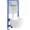 Mexen Lena Unterputz-WC-Set Fenix Slim mit WC-Schüssel, weiß glänzend - 6103322XX00