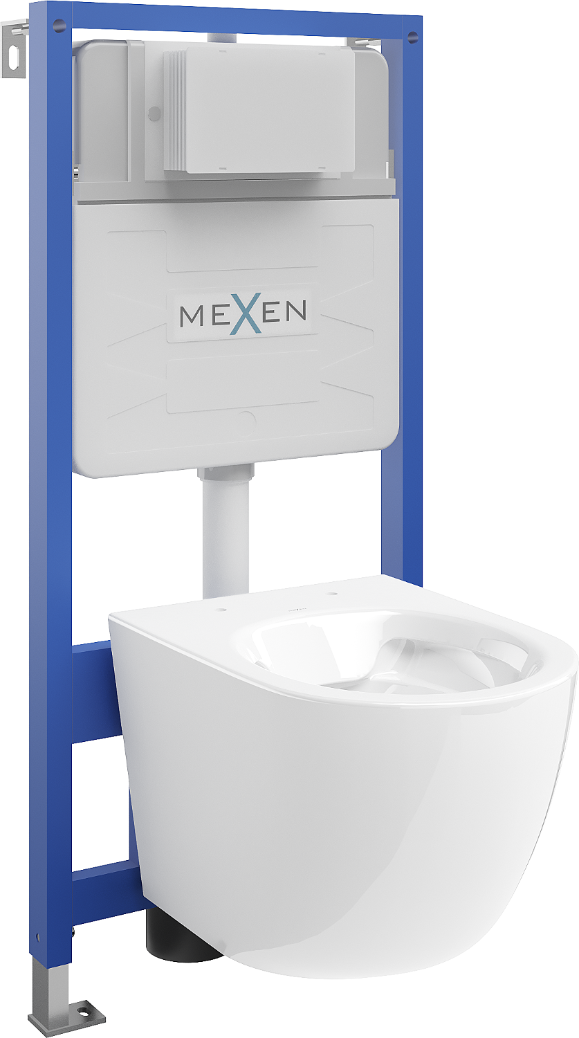 Mexen WC-Unterputzmontageset Felix Slim Rahmen mit WC Lena, Weiß - 6103322XX00