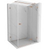 Mexen Lunar T Duschkabine rechts öffnend, 75 x 90 cm, transparent, gebürstetes Kupfer - 834T-075-090-65-00-P