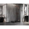 Mexen Lunar T Duschkabine rechts schwenkbar 80 x 80 cm, transparent, gebürstetes Kupfer - 834T-080-080-65-00-P