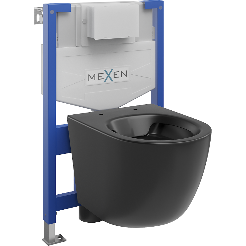 Mexen Lena Unterputz-WC-Set Fenix XS-F mit WC-Schüssel, schwarz matt - 6803322XX85