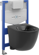 Mexen WC-Unterputzmontageset Felix XS-F Rahmen mit WC Lena, Schwarz matt - 6803322XX85