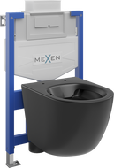 Mexen WC-Unterputzmontageset Felix XS-U Rahmen mit WC Lena, Schwarz matt - 6853322XX85
