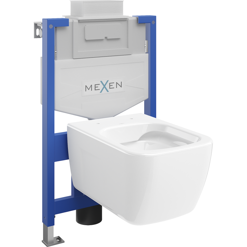 Mexen Margo Unterputz-WC-Set Fenix XS-U mit WC-Schüssel, weißer Glanz - 6853342XX00
