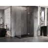 Mexen Lunar T rechtsanschlag Dusche 100 x 90 cm, transparent, gebürstetes Kupfer - 834T-100-090-65-00-P