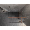 Mexen Lunar T Rechts angeschlagene Duschkabine 100 x 100 cm, transparent, gebürstetes Kupfer - 834T-100-100-65-00-P