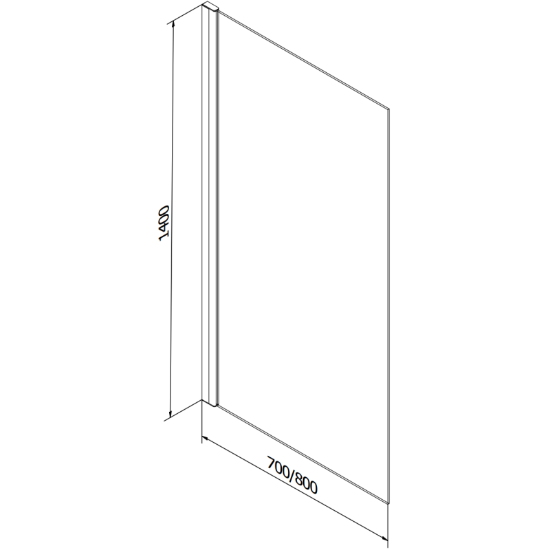 Mexen Cube Rechteckige Wanne 170 x 80 cm mit Verkleidung und 1-flügeliger Abtrennung 80 cm, schwarzes Muster