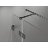 Mexen Lunar T Duschtür links 70 x 80 cm, transparent, gebürstet Kanonengrau - 834T-070-080-66-00-L
