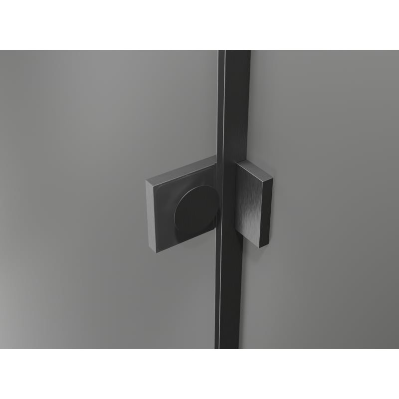 Mexen Lunar T Duschecke links öffnend 80 x 80 cm, transparent, gebürstet Gun Gray - 834T-080-080-66-00-L