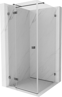 Mexen Lunar T Duschecke links öffnend 80 x 80 cm, transparent, gebürstet Gun Gray - 834T-080-080-66-00-L