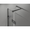 Mexen Lunar T Duschkabine, schwenkbar, links 85 x 80 cm, transparent, gun grau gebürstet - 834T-085-080-66-00-L
