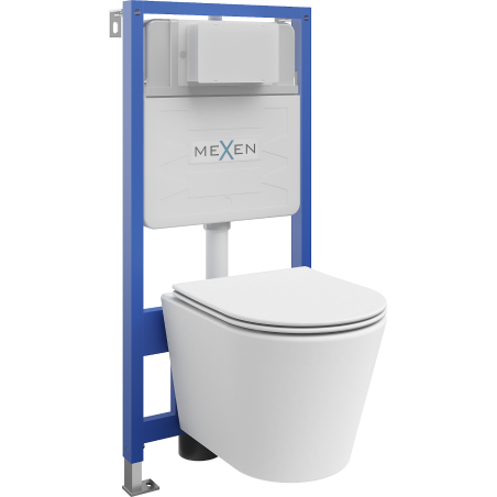 Mexen Rico Unterputz-WC-Set Fenix Slim mit WC-Schüssel und Softclose-Sitz, weiß matt - 61030724001