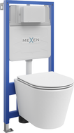 Mexen Unterputz-WC-Set Fenix Slim mit WC-Schüssel Rico und Absenkautomatik-Sitz, mattweiß - 61030724001