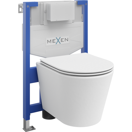 Mexen Rico Unterputz-WC-Set Fenix XS-F mit WC-Schüssel und Soft-Close-Sitz, Weiß Matt - 68030724001