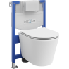Mexen Rico Unterputz-WC-Set Fenix XS-F mit WC-Schüssel und Soft-Close-Sitz, Weiß Matt - 68030724001