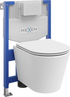 Mexen WC-Unterputzmontageset Felix XS-F Rahmen mit WC Rico mit Absenk-Automatik, Weiß mat - 68030724001