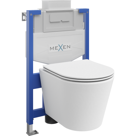 Mexen WC-Unterputzmontageset Felix XS-U Rahmen mit WC Rico mit Absenk-Automatik, Weiß mat - 68530724001