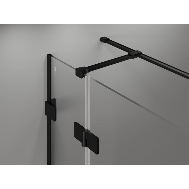 Mexen Lunar T Linke Duschkabine 85 x 90 cm, transparent, schwarz - 834T-085-090-70-00-L