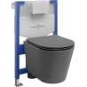 Mexen Rico Unterputz-WC-Set Fenix XS-F mit WC-Schüssel und Absenkautomatik, dunkelgrau matt - 68030724071