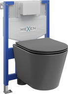 Mexen Unterputz-WC-Set Rahmen Fenix XS-F mit WC-Schüssel Rico und Soft-Close-Sitz, dunkelgrau matt - 68030724071