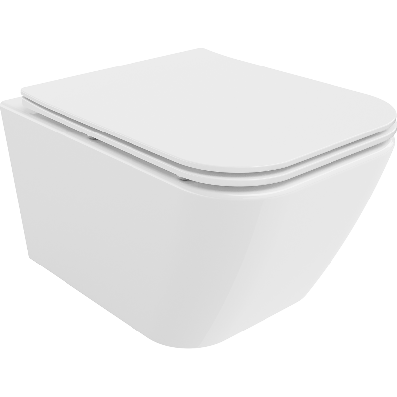 Mexen Madox Rimless WC-Schüssel mit soft-schließendem Slim-Sitz, Duroplast, glänzend weiß - 30154000