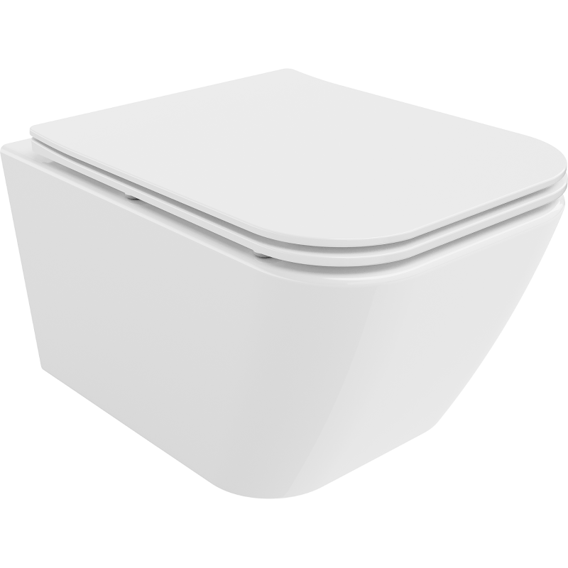 Mexen Madox WC-Schüssel Rimless mit langsam schließendem Slim-Sitz, Duroplast, weiß glänzend - 30154000