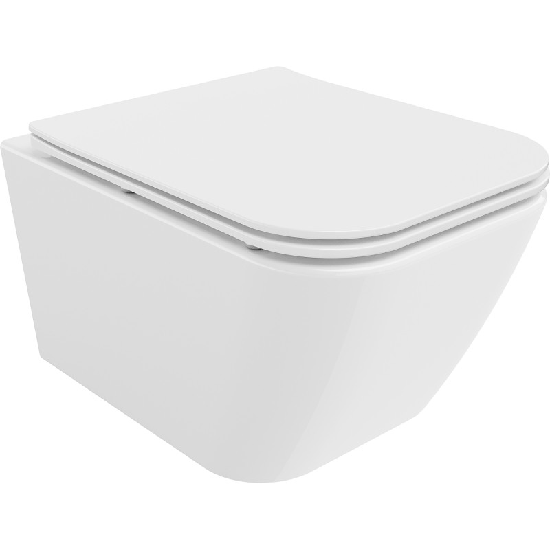 Mexen Madox WC-Schüssel Rimless mit Slim-Absenkautomatik, Duroplast, weiß glänzend - 30154000